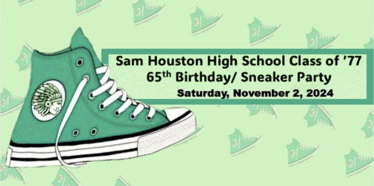 Sam Houston Cherokee Birthday/Sneaker Party Event Flyer.